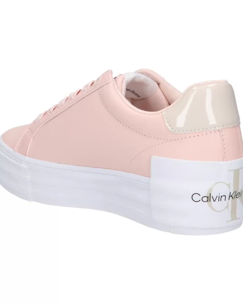 Woman CALVIN KLEIN Woman Zapatillas Deporte Yw0Yw01294 Bold Vulc Flatf 0J2 Peach Blush-Eggshell