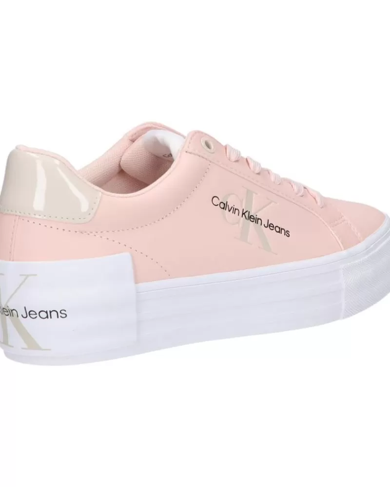 Woman CALVIN KLEIN Woman Zapatillas Deporte Yw0Yw01294 Bold Vulc Flatf 0J2 Peach Blush-Eggshell