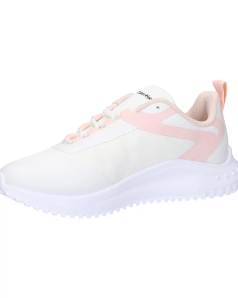 Woman CALVIN KLEIN Woman Zapatillas Deporte Yw0Yw01442 Eva Runner Low 01U Bright White-Peach Blush