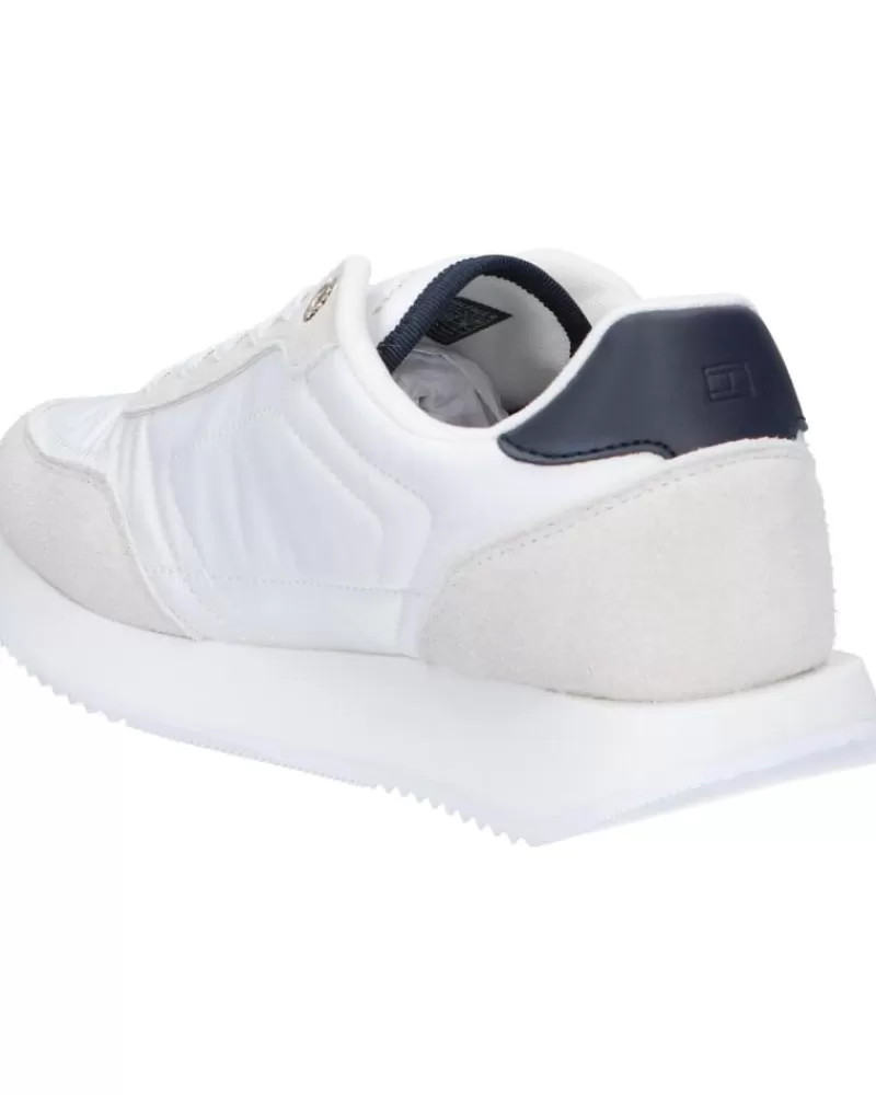 Woman TOMMY HILFIGER Woman Zapatillas Deporte Fw0Fw07831 Essential Runner Global Stripes Ybs White
