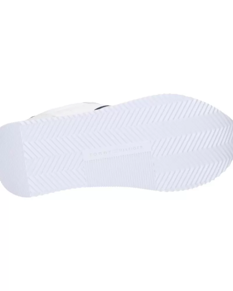 Woman TOMMY HILFIGER Woman Zapatillas Deporte Fw0Fw07831 Essential Runner Global Stripes Ybs White