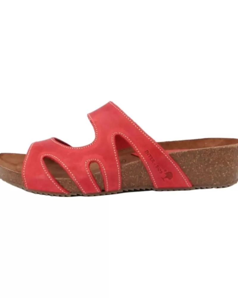 Woman INTERBIOS Woman Zapatos De Cuna Inter-Bios 5317 Sandalia Bio Mujer Piel Rojo