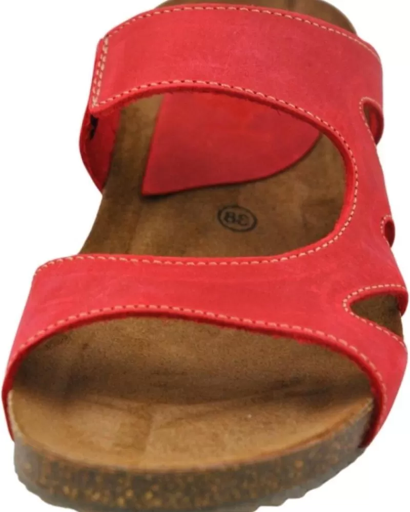 Woman INTERBIOS Woman Zapatos De Cuna Inter-Bios 5317 Sandalia Bio Mujer Piel Rojo
