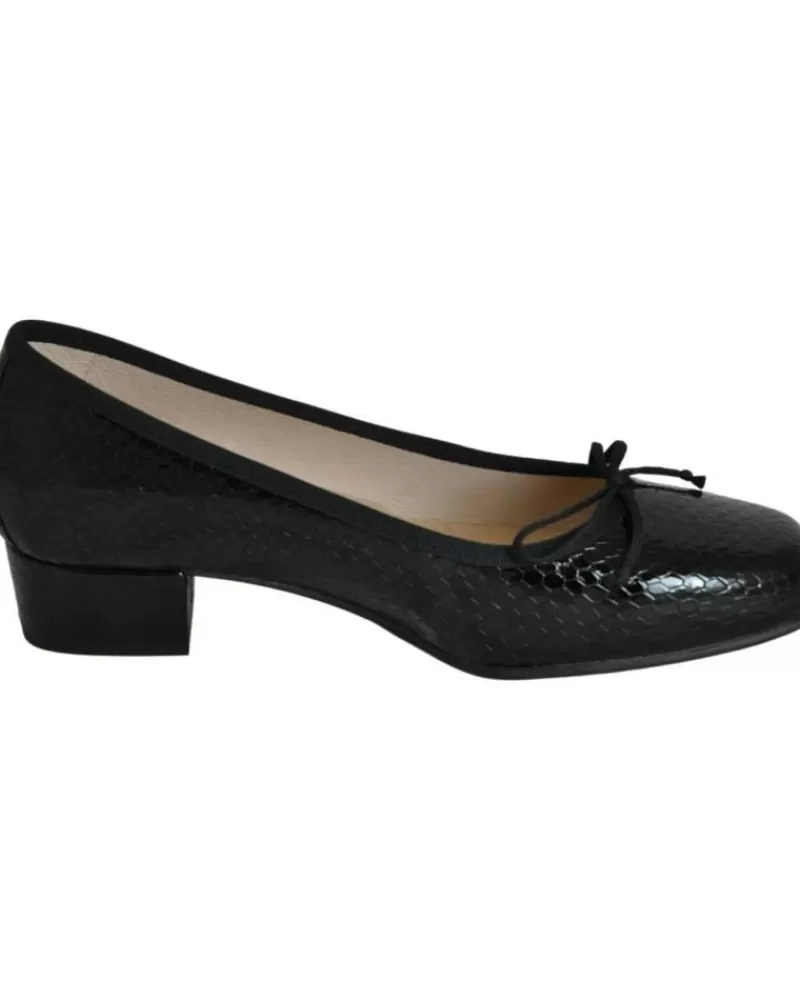 Woman DCHICAS Woman Zapatos De Tacon - Manoletina Tacon Bajo De Piel Para Mujer Modelo Negro