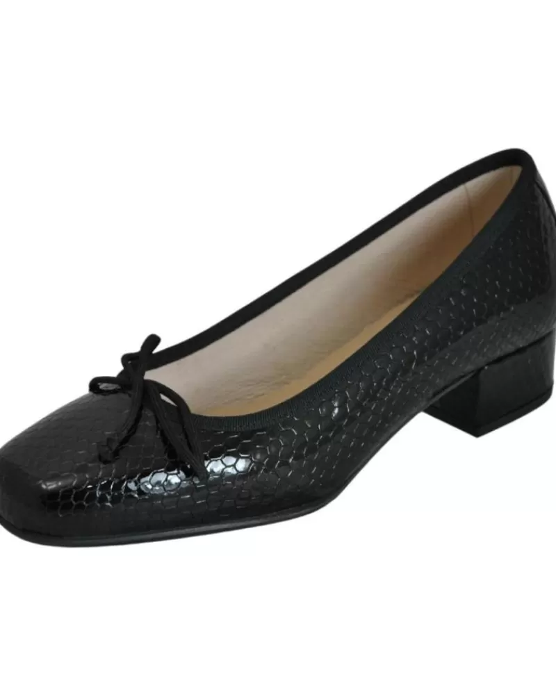 Woman DCHICAS Woman Zapatos De Tacon - Manoletina Tacon Bajo De Piel Para Mujer Modelo Negro