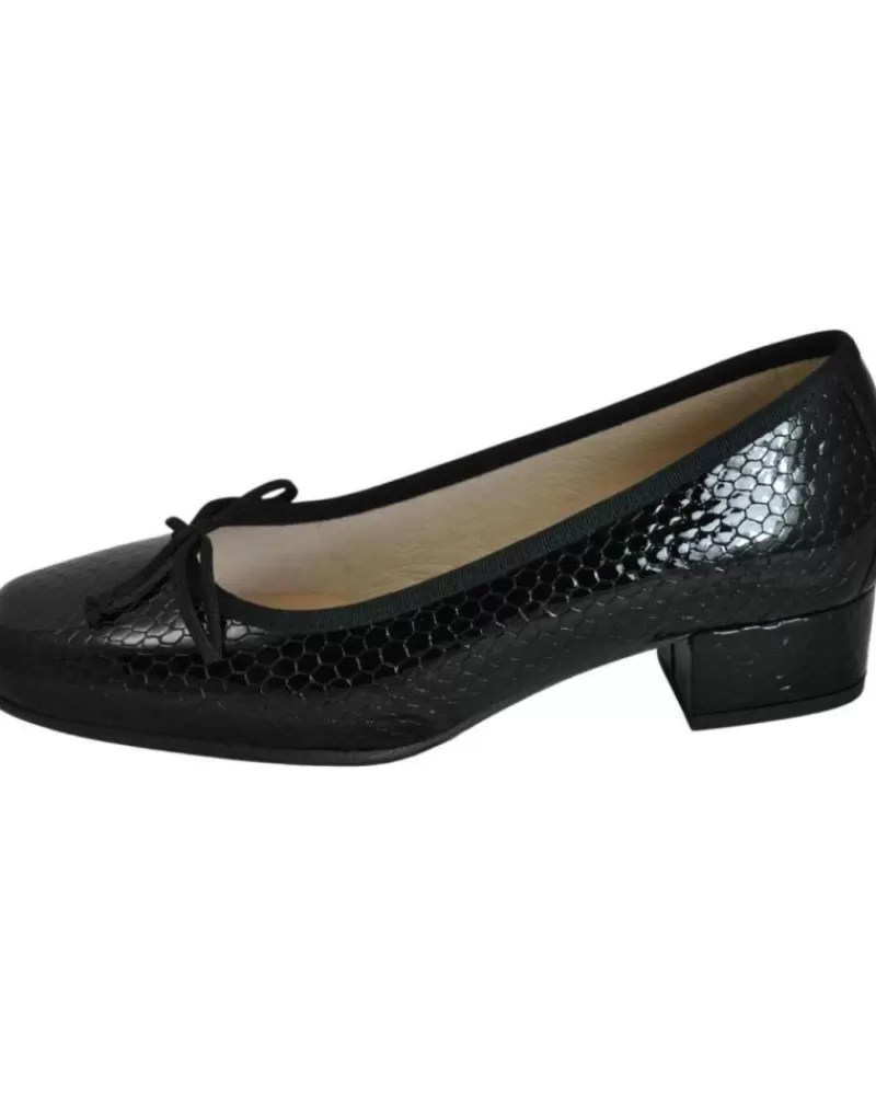 Woman DCHICAS Woman Zapatos De Tacon - Manoletina Tacon Bajo De Piel Para Mujer Modelo Negro