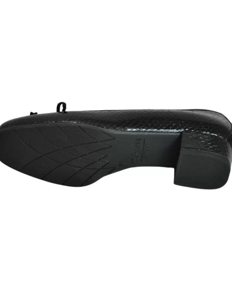 Woman DCHICAS Woman Zapatos De Tacon - Manoletina Tacon Bajo De Piel Para Mujer Modelo Negro