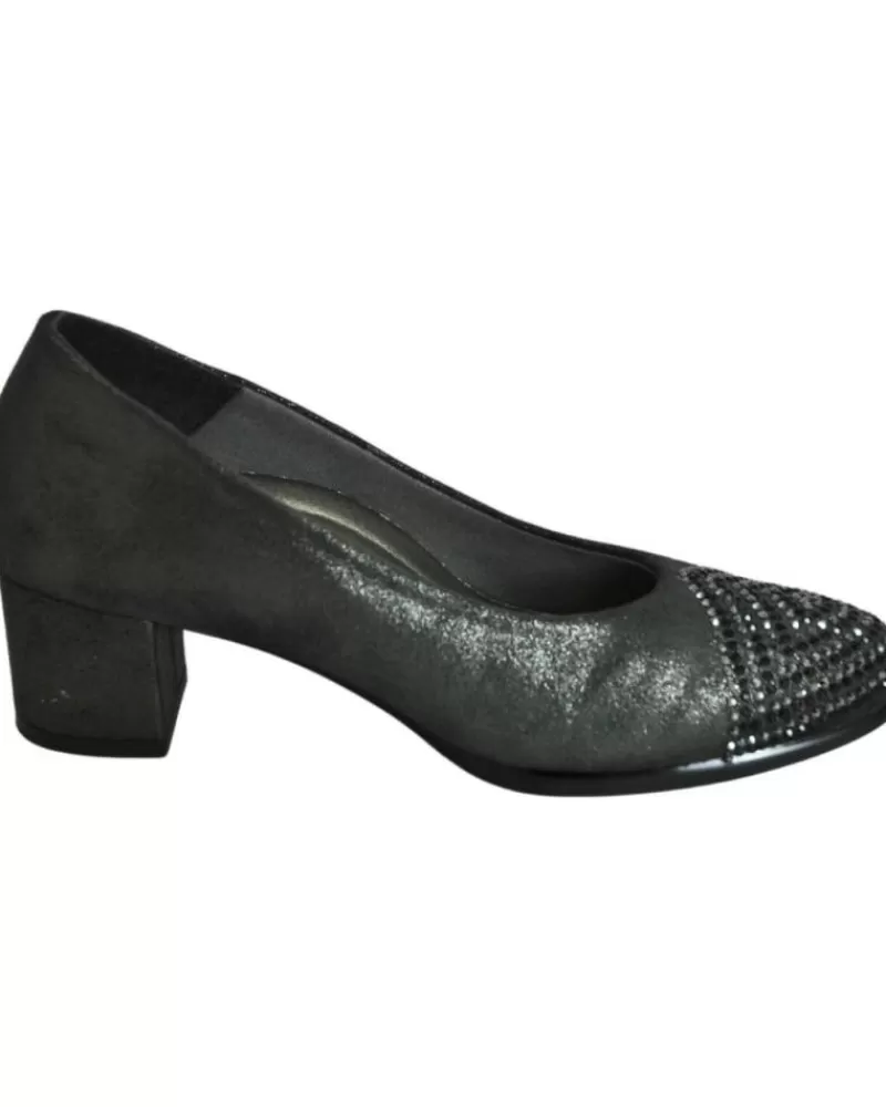 Woman D`CUTILLAS Woman Zapatos De Tacon Doctor Utillas - Zapato De Tacon Mujer Corte Salon Ancho Antracita