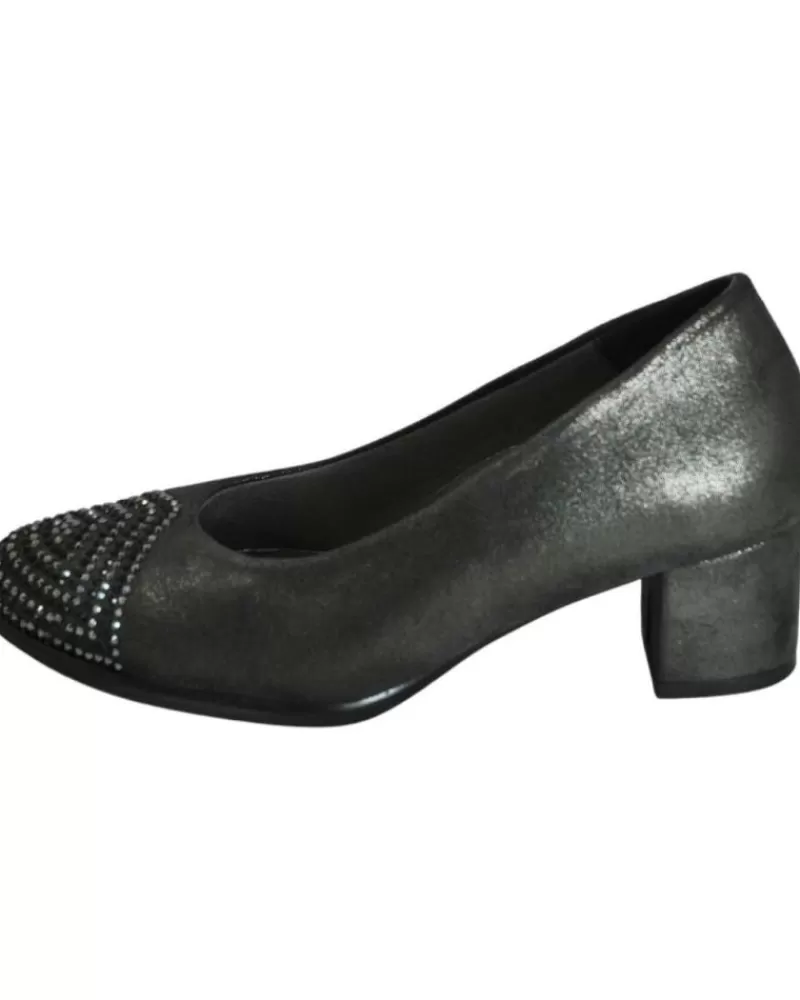 Woman D`CUTILLAS Woman Zapatos De Tacon Doctor Utillas - Zapato De Tacon Mujer Corte Salon Ancho Antracita