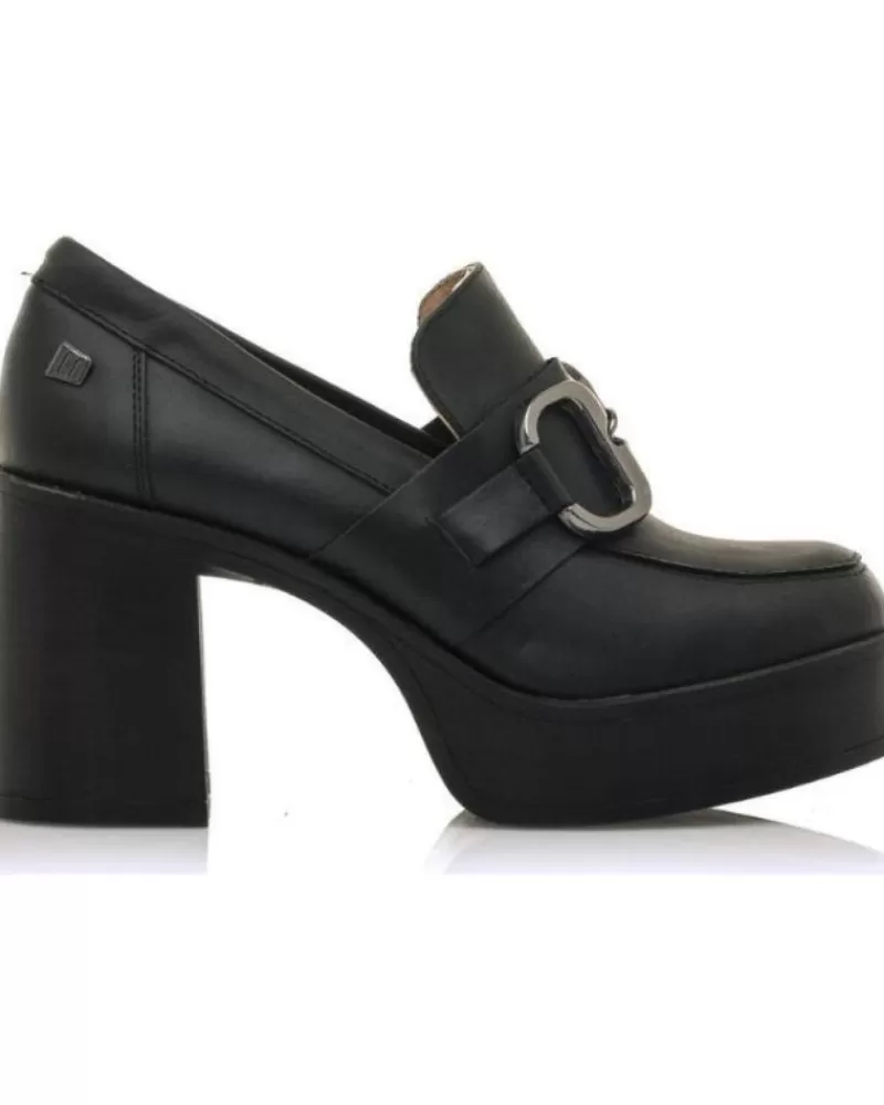 Woman MTNG Woman Zapatos De Tacon Zapato Sixties Piel Mustang Negro