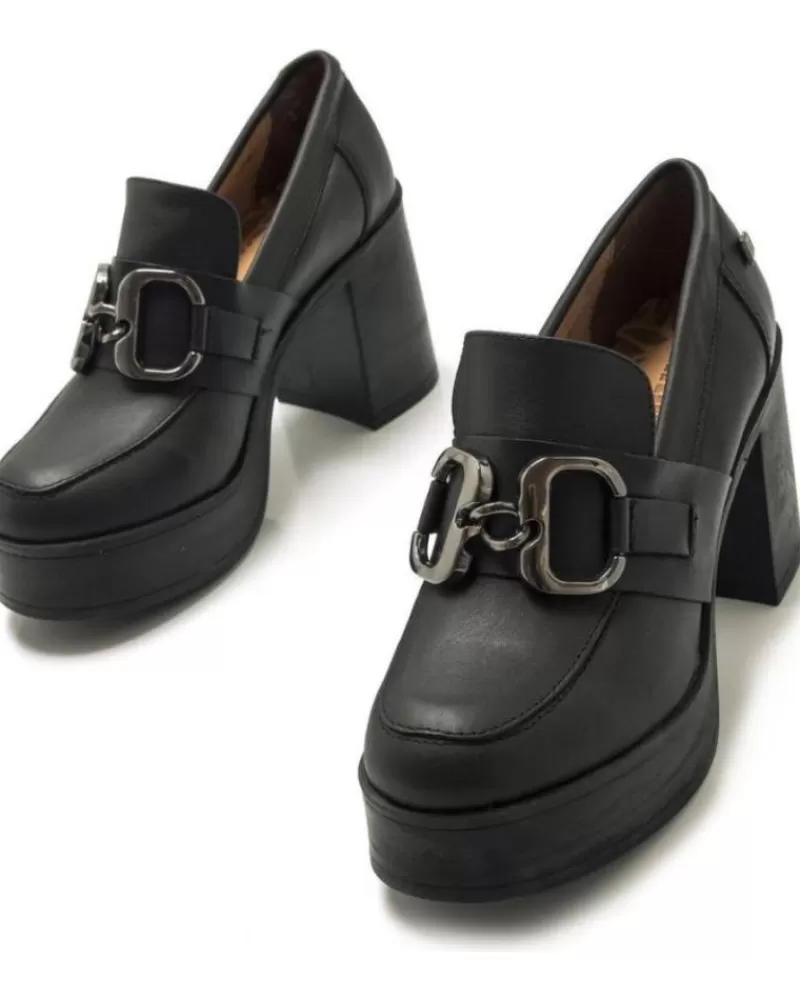 Woman MTNG Woman Zapatos De Tacon Zapato Sixties Piel Mustang Negro