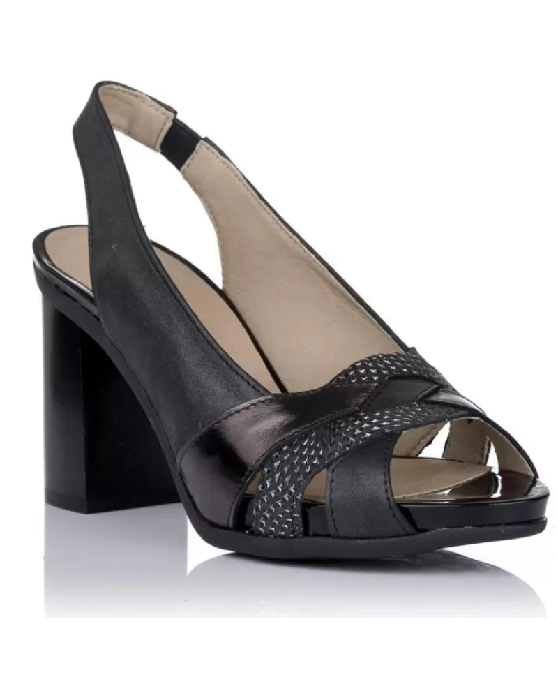 Woman PITILLOS Woman Zapatos De Tacon Sandalias De Tacon 1552 Negras Negro