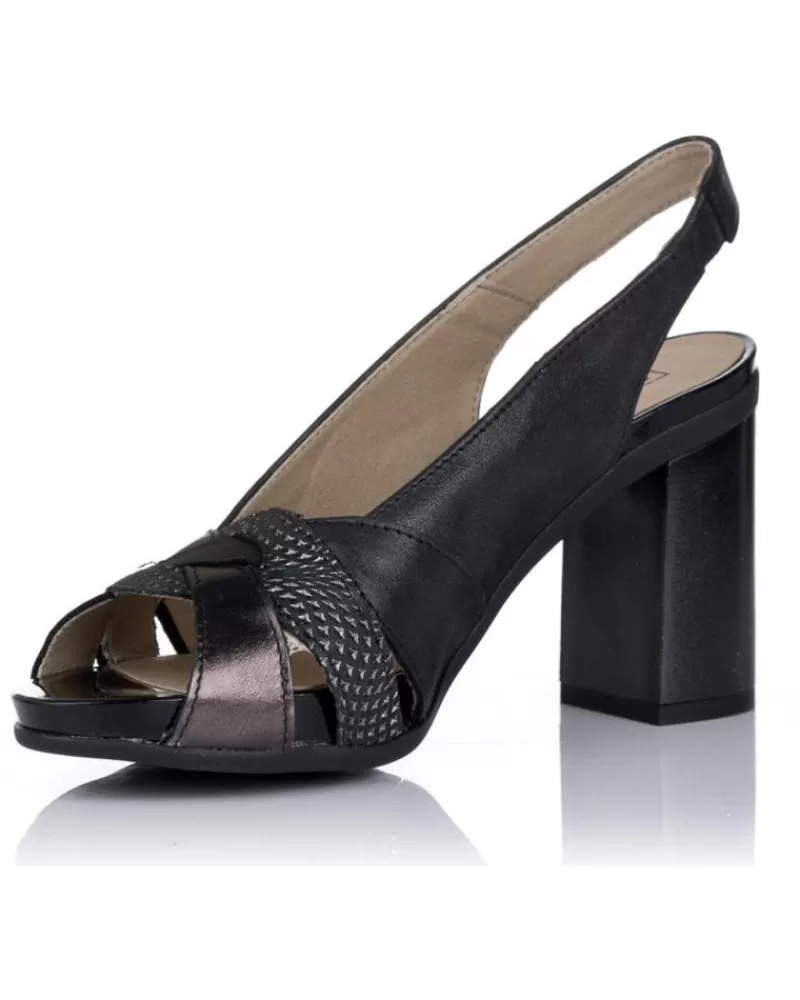 Woman PITILLOS Woman Zapatos De Tacon Sandalias De Tacon 1552 Negras Negro