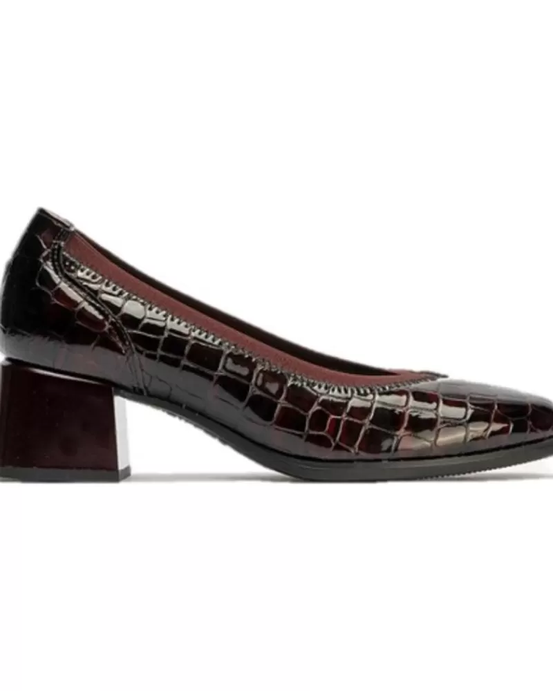 Woman PITILLOS Woman Zapatos De Tacon Zapato Con Tacon Bajo Para Mujer 5410 Burdeos