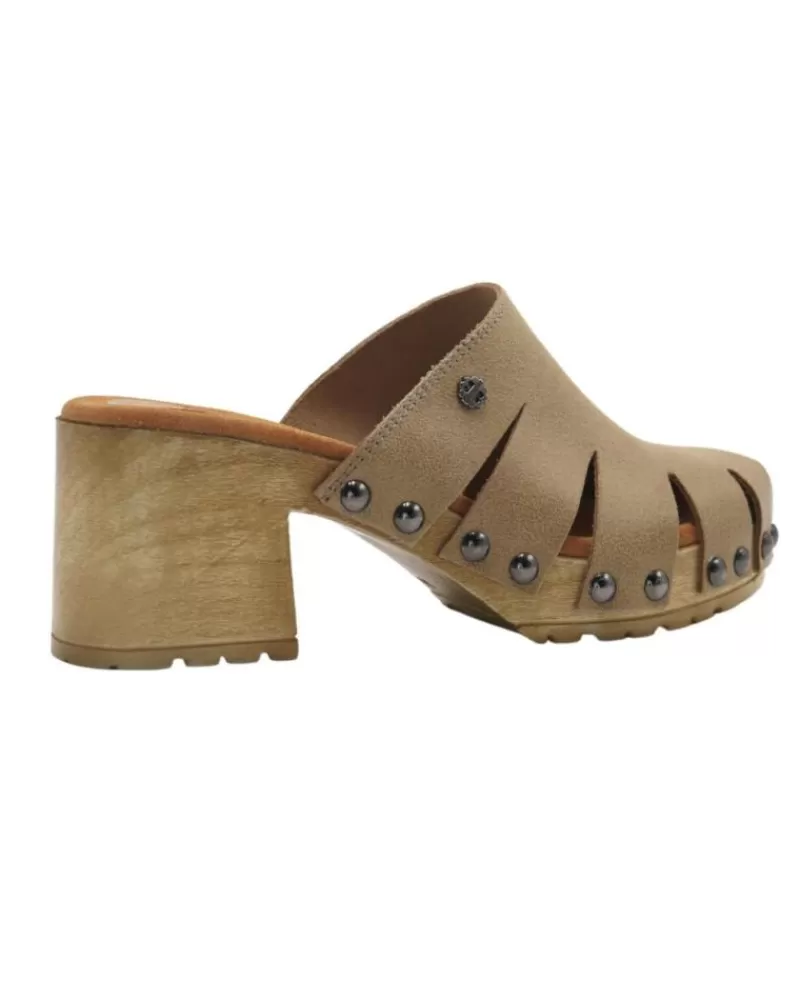 Woman PORRONET Woman Zapatos De Tacon Zueco 2981 Arena