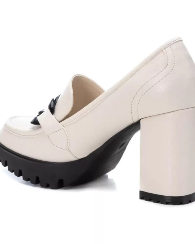 Woman XTI Woman Zapatos De Tacon Mocasin Con Tacon Alto Para Mujer 140584 Hielo